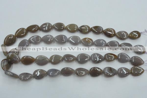 CAB957 15.5 inches 13*18mm flat teardrop ocean agate gemstone beads