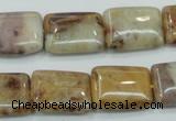 CAB978 15.5 inches 13*18mm rectangle Morocco agate beads wholesale