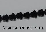 CAB987 15.5 inches 8*8mm star black agate gemstone beads wholesale