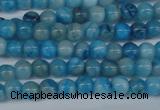 CAB998 15.5 inches 4mm round blue crazy lace agate beads