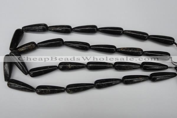 CAE24 15.5 inches 10*30mm teardrop astrophyllite beads wholesale