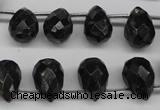 CAE43 Top-drilled 10*14mm faceted teardrop astrophyllite beads