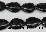 CAE68 15.5 inches 13*18mm flat teardrop astrophyllite beads wholesale