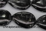 CAE70 15.5 inches 22*30mm flat teardrop astrophyllite beads wholesale