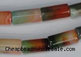 CAG1016 15.5 inches 10*20mm column rainbow agate beads