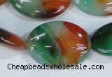 CAG1025 15.5 inches 22*30mm oval rainbow agate beads