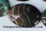 CAG1027 15.5 inches 30*40mm oval rainbow agate beads