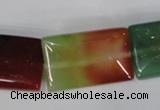 CAG1053 15.5 inches 18*25mm rectangle rainbow agate beads