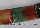 CAG1054 15.5 inches 20*30mm rectangle rainbow agate beads