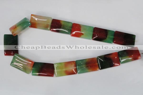 CAG1054 15.5 inches 20*30mm rectangle rainbow agate beads