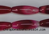 CAG1195 15.5 inches 10*30mm rice line agate gemstone beads