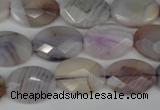 CAG1255 15.5 inches 13*18mm faceted oval line agate gemstone beads