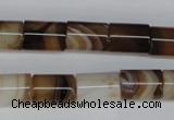 CAG1333 15.5 inches 10*14mm tube line agate gemstone beads