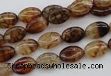 CAG1462 15.5 inches 8*12mm oval dragon veins agate beads