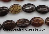 CAG1463 15.5 inches 10*14mm oval dragon veins agate beads