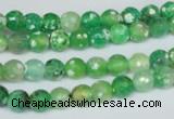 CAG1516 15.5 inches 8mm faceted round fire crackle agate beads