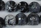 CAG1559 15.5 inches 16mm faceted round fire crackle agate beads