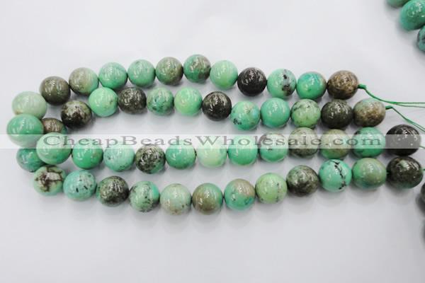 CAG1600 15.5 inches 16mm round green grass agate gemstone beads