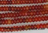 CAG1645 15.5 inches 3*6mm rondelle red agate gemstone beads