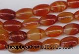 CAG1646 15.5 inches 8*12mm rice red agate gemstone beads