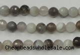 CAG1801 15.5 inches 6mm faceted round grey botswana agate beads