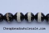 CAG1878 15.5 inches 6mm faceted round tibetan agate beads wholesale