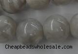 CAG1901 15.5 inches 18mm round grey agate beads wholesale