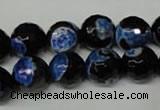 CAG2277 15.5 inches 18mm faceted round fire crackle agate beads