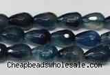 CAG2304 15.5 inches 10*14mm faceted teardrop agate gemstone beads