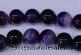 CAG2333 15.5 inches 10mm round violet line agate beads wholesale