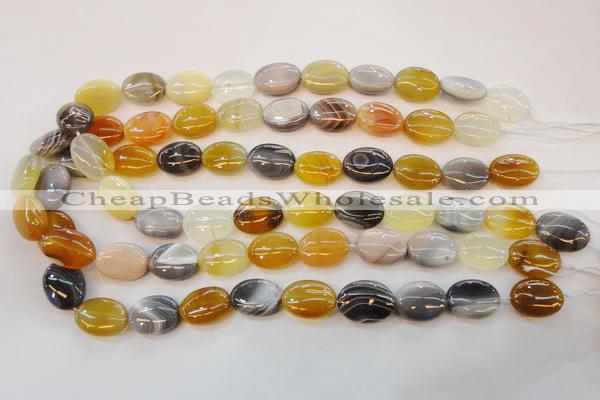 CAG2360 15.5 inches 13*18mm oval African botswana agate beads