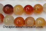 CAG2375 15.5 inches 12mm round red agate beads wholesale