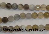 CAG2421 15.5 inches 6mm faceted round Chinese botswana agate beads