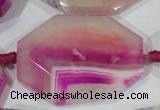 CAG2880 15.5 inches 30*40mm faceted octagonal agate gemstone beads