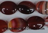 CAG3195 15.5 inches 15*20mm oval red line agate beads