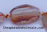 CAG332 rough agate nugget shape gemstone beads Wholesale