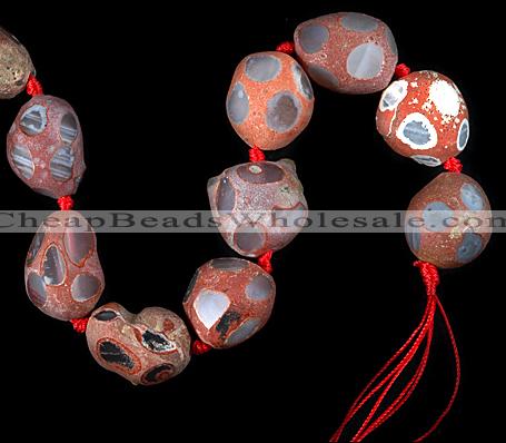 CAG334 nugget shape rough agate gemstone beads Wholesale