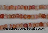 CAG3586 15.5 inches 6mm round red line agate beads wholesale