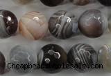 CAG3695 15.5 inches 14mm faceted round botswana agate beads wholesale