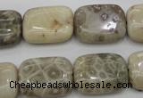 CAG3893 15.5 inches 15*20mm rectangle chrysanthemum agate beads