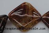 CAG4050 15.5 inches 40*40mm diamond dragon veins agate beads