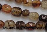 CAG4139 15.5 inches 6*8mm nuggets dragon veins agate beads