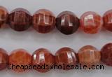 CAG4170 15.5 inches 12mm pumpkin natural fire agate beads