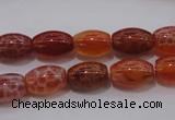 CAG4190 15.5 inches 8*12mm rice natural fire agate beads