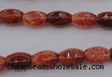 CAG4192 15.5 inches 7*12mm hexahedron natural fire agate beads