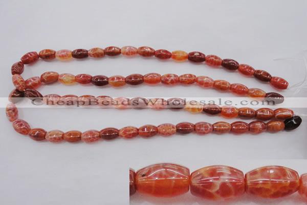 CAG4192 15.5 inches 7*12mm hexahedron natural fire agate beads