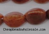 CAG4204 15.5 inches 10*14mm trihedron natural fire agate beads