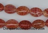 CAG4212 15.5 inches 10*14mm oval natural fire agate beads