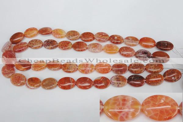 CAG4214 15.5 inches 13*18mm oval natural fire agate beads