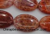 CAG4217 15.5 inches 22*30mm oval natural fire agate beads